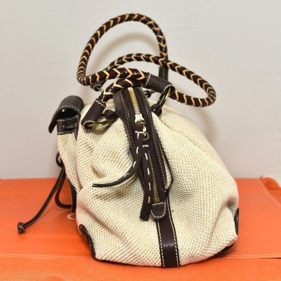 Discontinued Giorgio G leather  + canvas purse - Picture 3 of 5